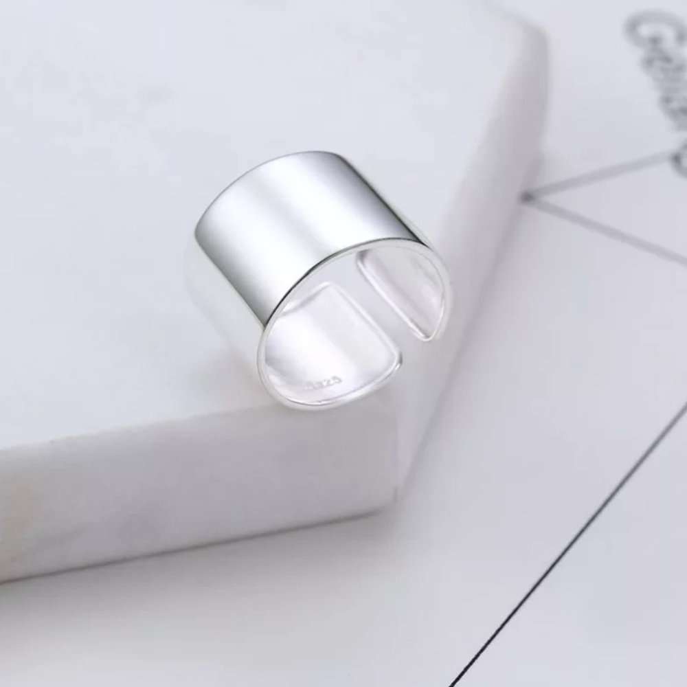 Sterling Silver Big Open Cuff Ring